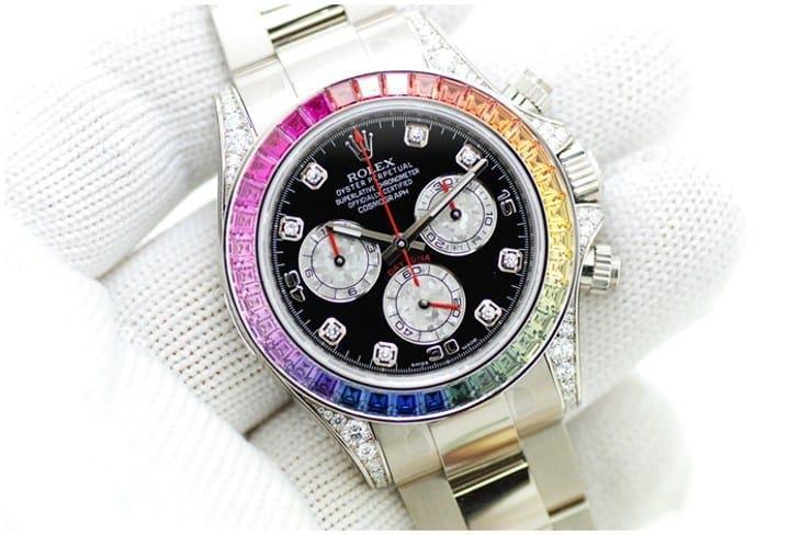 Часы Rolex White Gold Daytona Rainbow