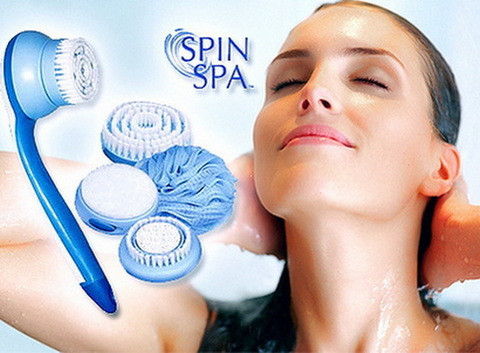 Mассажная щетка для душа spin spa