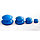 Банки для вакуумного массажа из антиаллергенной резины (4 шт в уп) Цвет Синий, фото 2