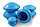 Банки для вакуумного массажа из антиаллергенной резины (4 шт в уп) Цвет Синий, фото 3