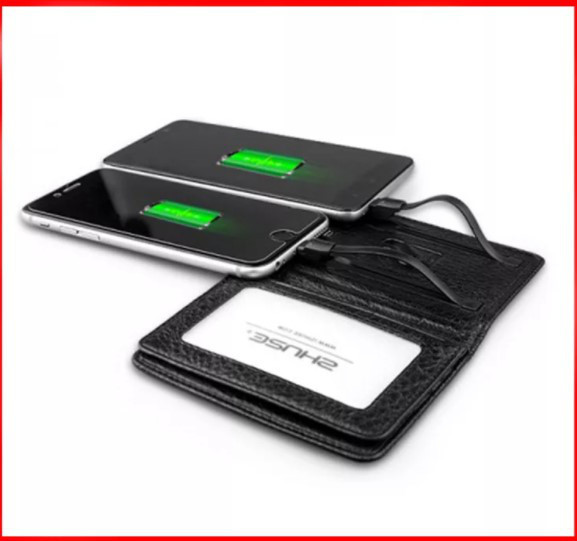 Кошелек кожаный с зарядным устройством 2 в 1 (Power Bank 4000 mAh) - фото 7 - id-p91275397