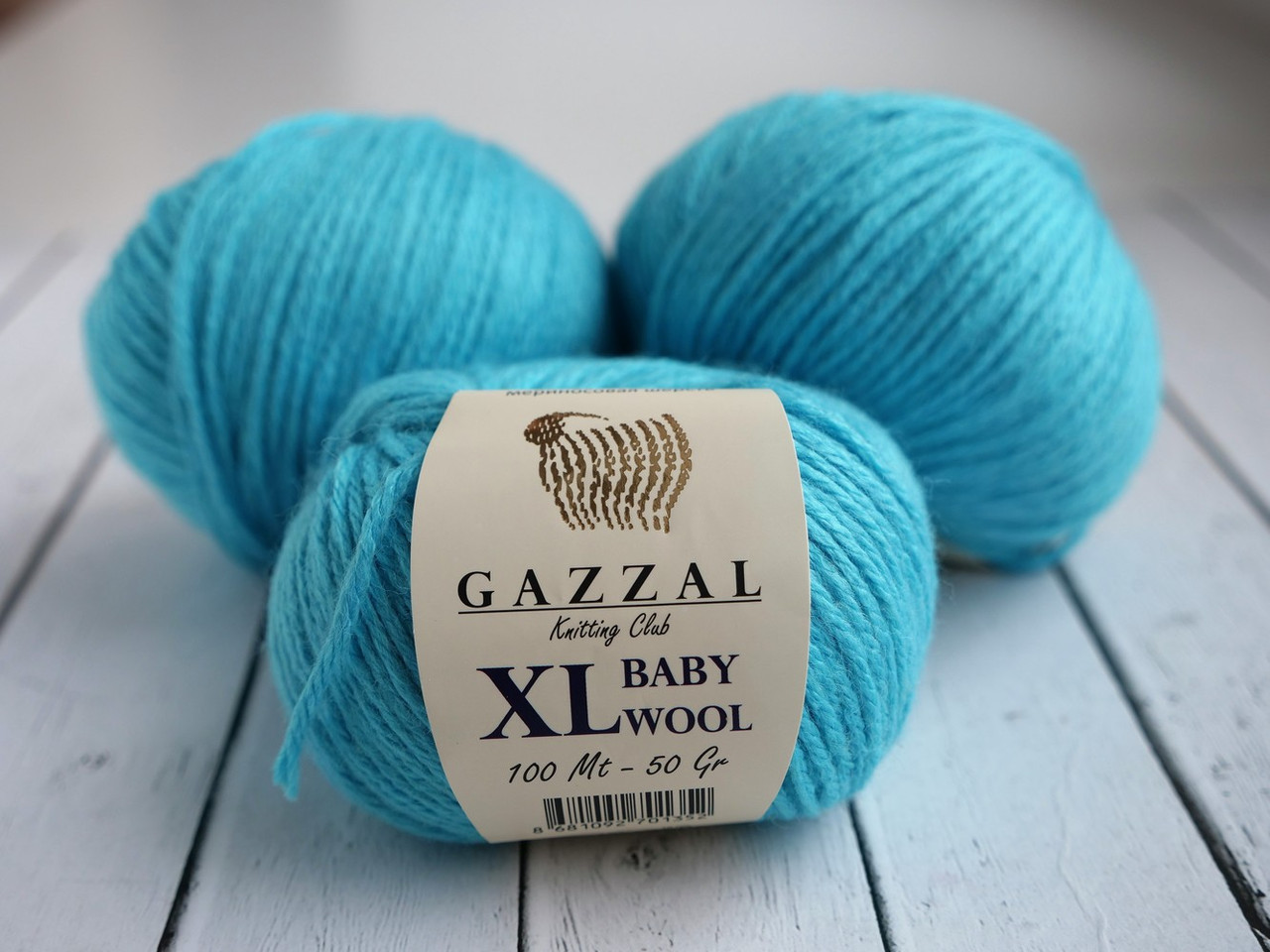 Пряжа Gazzal Baby Wool XL цвет 820XL светло-бирюзовый