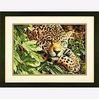 Набор для вышивания крестом «Отдыхающий леопард» • «Leopard in Reposel»