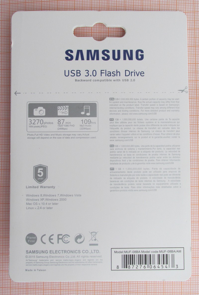 Флешка Samsung 32GB USB 3.0 Flash Drive - фото 5 - id-p91276898