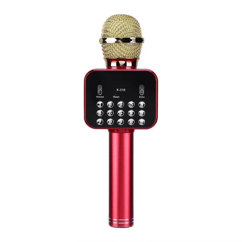 Беспроводной Bluetooth караоке микрофон K-316 со встроенной колонкой и дисплеем - фото 5 - id-p91277577