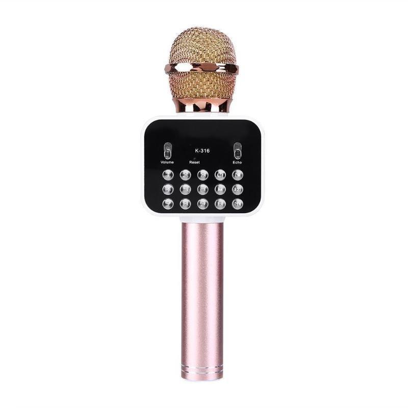 Беспроводной Bluetooth караоке микрофон K-316 со встроенной колонкой и дисплеем - фото 6 - id-p91277577