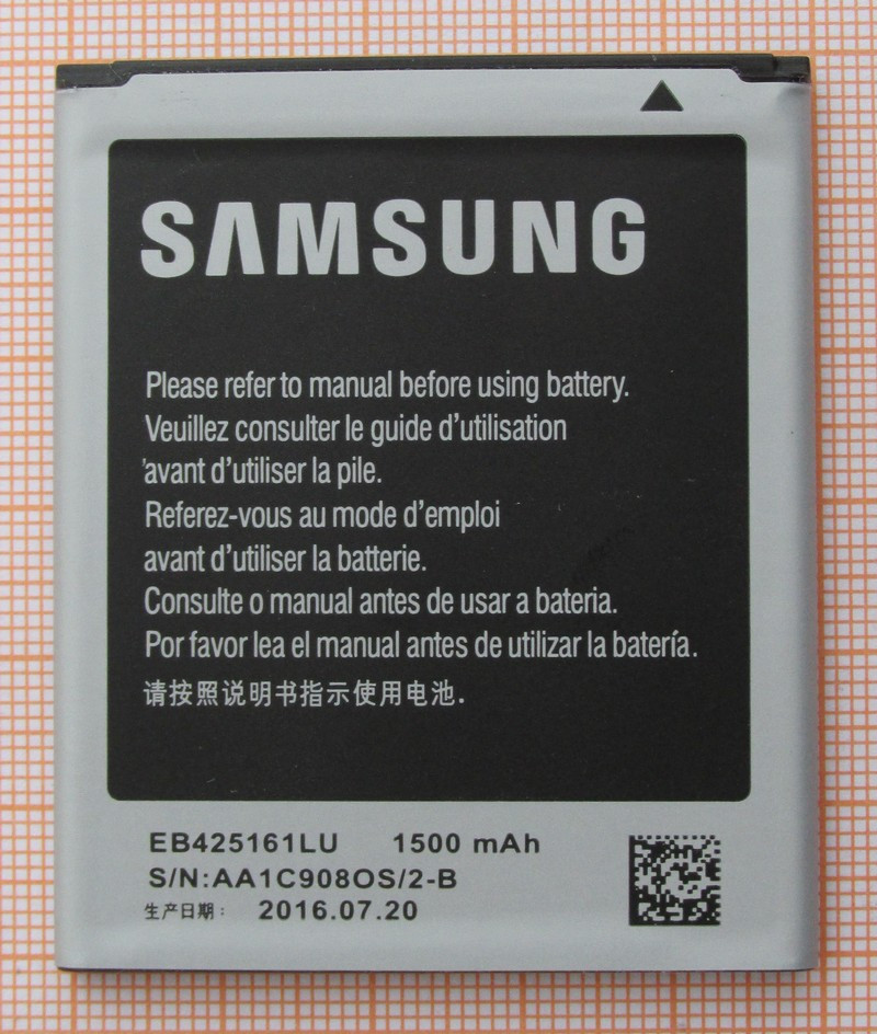 Аккумулятор EB425161LU для Samsung GT-i8160 (Galaxy Ace 2) - фото 1 - id-p91277652