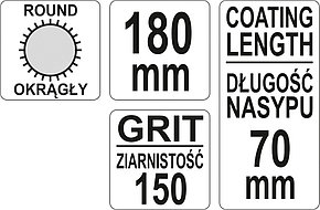 Надфиль алмазный круглый 5х180мм "Yato" YT-6154, фото 2