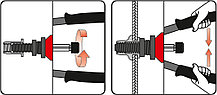 Заклепочник двуручный М3-М8 L300мм "Yato" YT-36112, фото 3