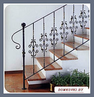 Кованое ограждение с рисунком для лестниц модель12