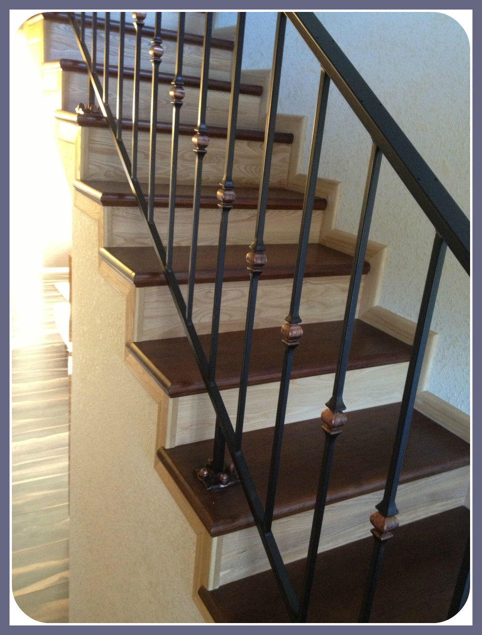 Перила для лестниц с кованым узором модель 50 - фото 1 - id-p5527471