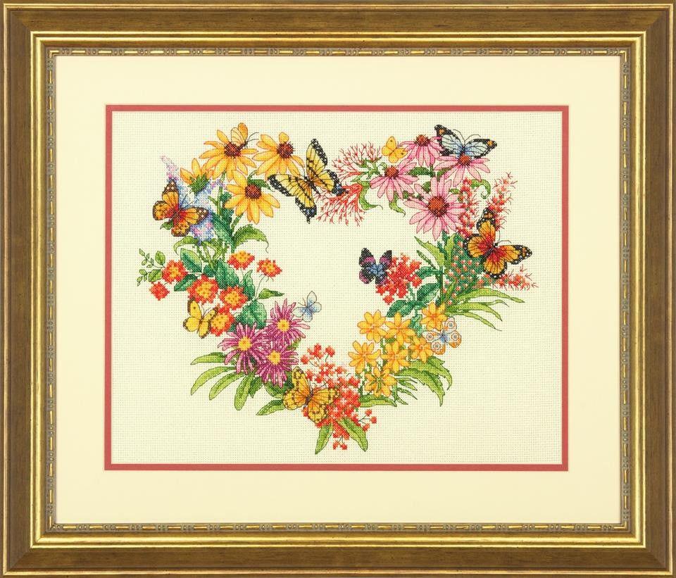 Набор для вышивания крестом «Венок из полевых цветов» «Wildflower Wreath» - фото 1 - id-p91288310
