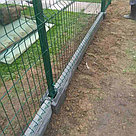 Временный забор на сборном бетонном фундаменте под ключ, фото 5