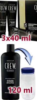 Комплект Американ Крю камуфляж + оксид (3х40+120 ml) для тонировки волос - American Crew Precision Blend Hair