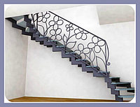 Перила для лестниц с узором из цветов модель  160