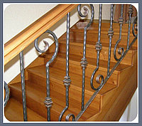 Ограждение для лестниц с коваными вставками модель 169