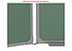 Разлинованная пятиэлементная магнитно-комбинированная доска BoardSYS, 100х300 см.,, фото 3