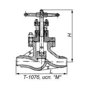 Клапан запорный Т-107б