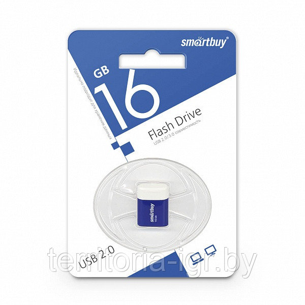USB-накопитель 16Gb LARA SB16GBLARA-B синий Smartbuy - фото 1 - id-p91338559