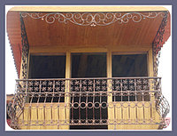 Перила балконное с объемной ковкой модель 137