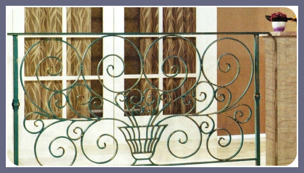 Перила для балконов кованые с растительным узором модель 185 - фото 1 - id-p62246132