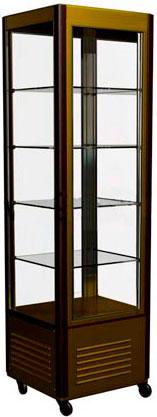 Кондитерская холодильная витрина Полюс D4 VM 400-1 (R400C Люкс Carboma Latium, 1/2, INOX)
