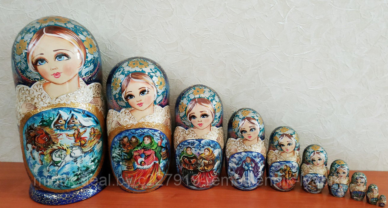 Матрёшка ручной работы! На 10 частей! Купить матрёшку в Минске!