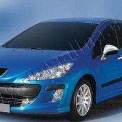 Хромированные накладки на зеркала Peugeot 207 2006->, 308 2007->