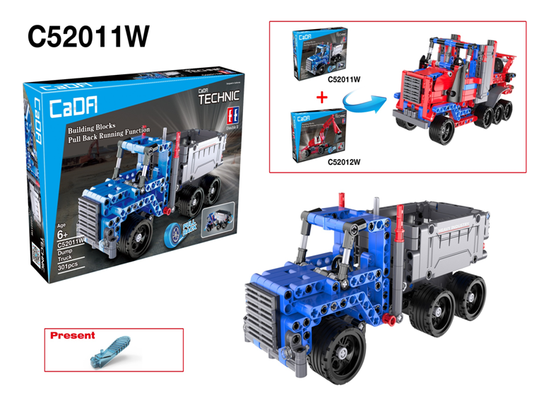 Конструктор инерционный CaDa серии Technic Самосвал (301 деталь)   C52011W