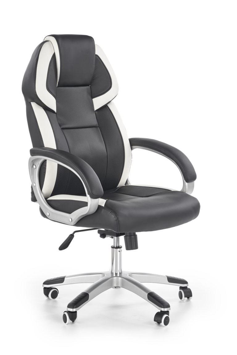 Кресло компьютерное Halmar BARTON (черный/белый) - фото 1 - id-p91419519