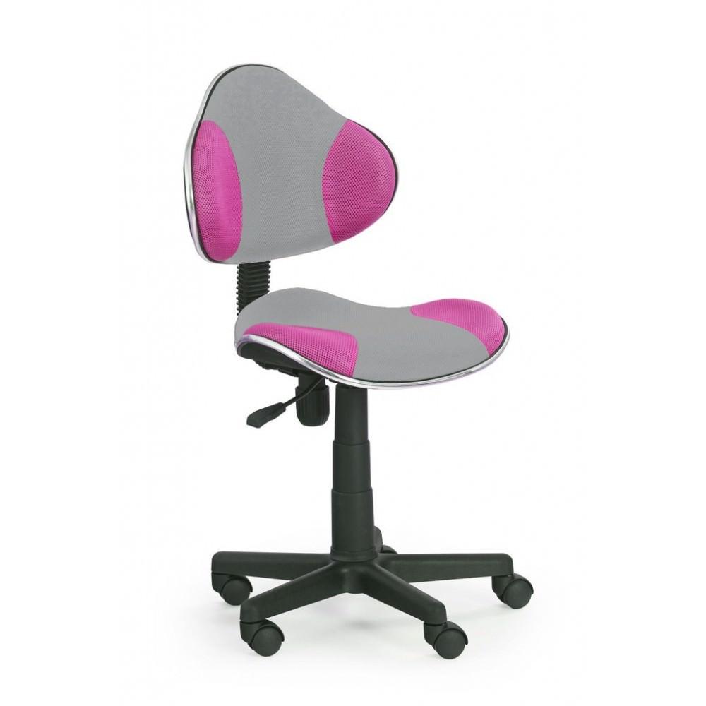 Кресло компьютерное Halmar FLASH 2 (серо-розовый)