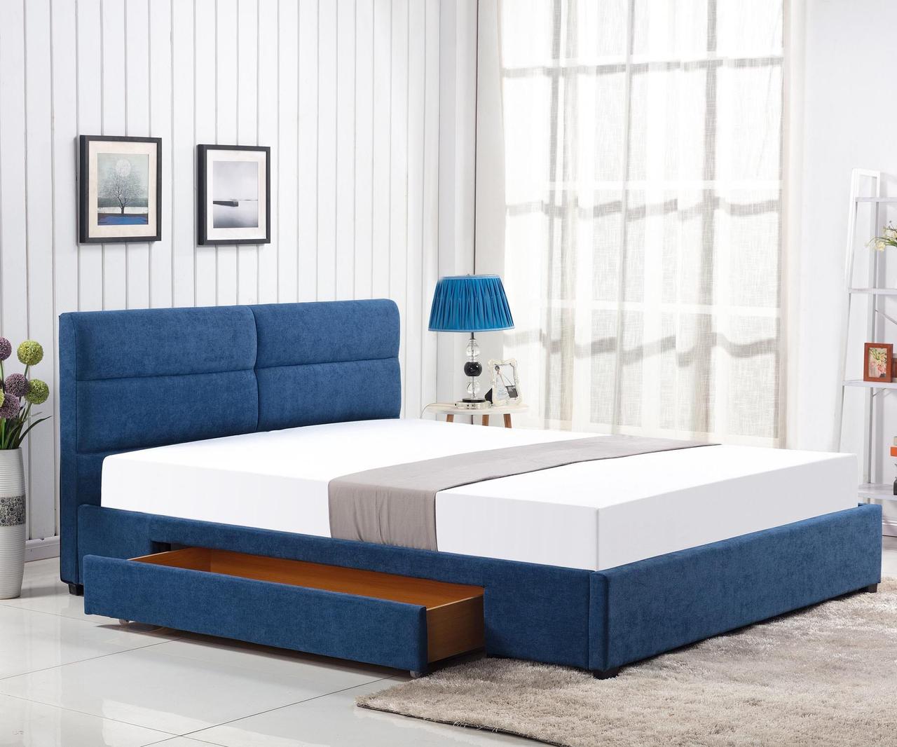 Кровать Halmar MERIDA (синий) 160/200, фото 1