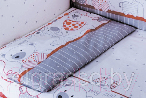 Комплект постельного белья в кроватку "Люкс", 3 предмета, простыня на резинке, ТМ Баю-Бай