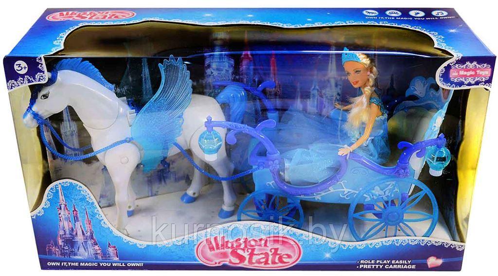 Кукла с лошадкой и каретой (движение+звук) 227B - фото 2 - id-p91471800