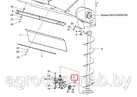 Редуктор вертикального шнека бункера нижний КЗК-12-0209100-02-У