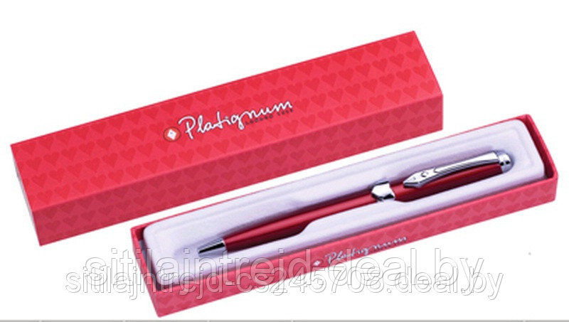 Ручка шариковая "Platignum" Love Red - фото 1 - id-p4443535