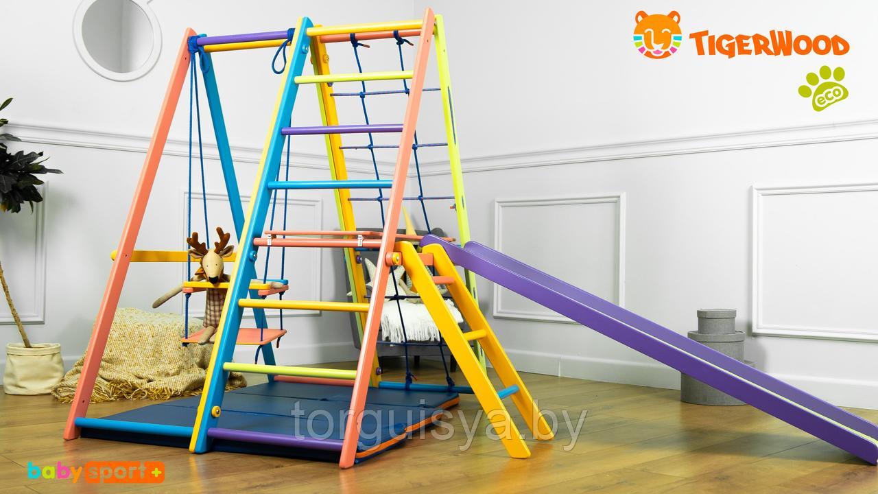 Детский спортивно-игровой комплекс TigerWood 2в1 eco color +