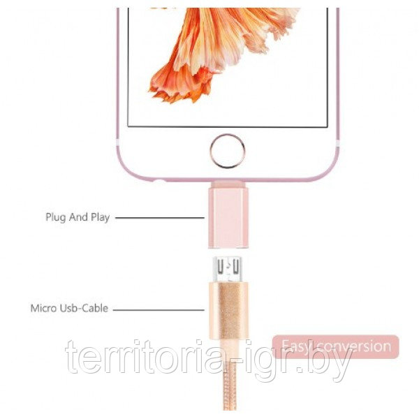 Адаптер Micro USB - Lightning OTG Hoco - фото 4 - id-p91507245