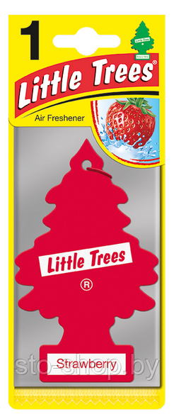 Ароматизатор для салона авто подвесной Клубника Little Trees Air Freshener Strawberry (Швейцария) - фото 1 - id-p91507804