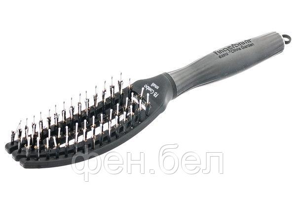 Щетка массажная для волос Olivia Garden FingerBrush FB Comba large изогнутая узкая COMBO - фото 1 - id-p91508940