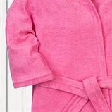 Халат детский махровый рост 116, розовый, ТМ Грачонок, фото 3