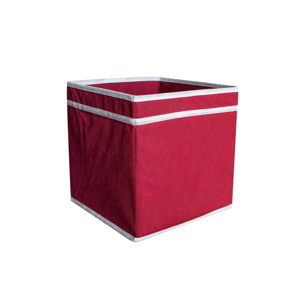 Коробка-куб без крышки малый (Бордо)