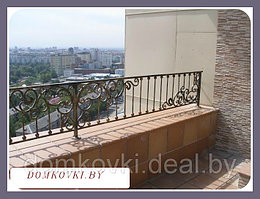 Ограждение балконное с кованым узором металлическое модель 37