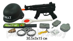 Набор игровой "Спецназ" с каской и оружием 10 предметов, арт.66694