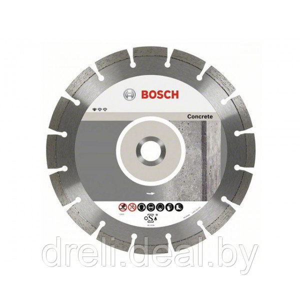 Алмазный круг 180х22,23мм бетон Professional (2608602199) (BOSCH) - фото 1 - id-p91613230