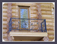 Ограждение для балкона, террас кованое с цветами модель 86
