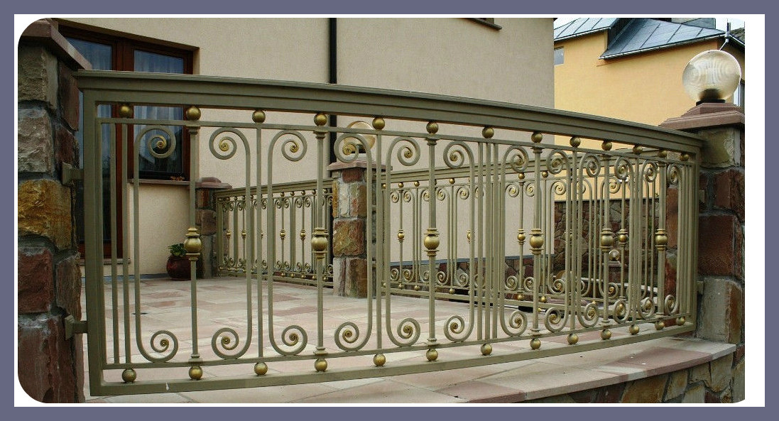 Перила балконное с завитками модель 105 - фото 1 - id-p45570735
