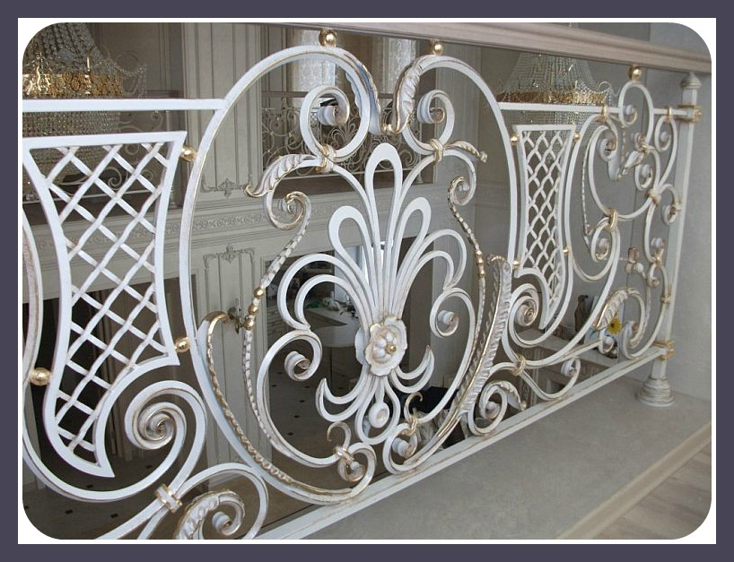 Перила на балкон кованые ажурные модель 117