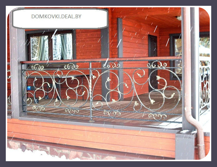 Перила для балкона с коваными узорами модель 127 - фото 1 - id-p45570779