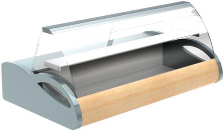 Настольная холодильная витрина Полюс A87 SV 1,5-1 (grеy&wood)